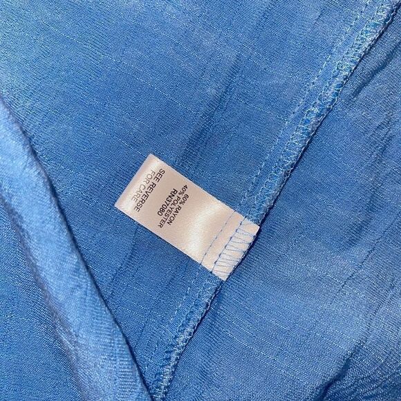 Cato blue Floral Embroidery square Neck Lantern Sleeve Blouse - Picture 5 of 6